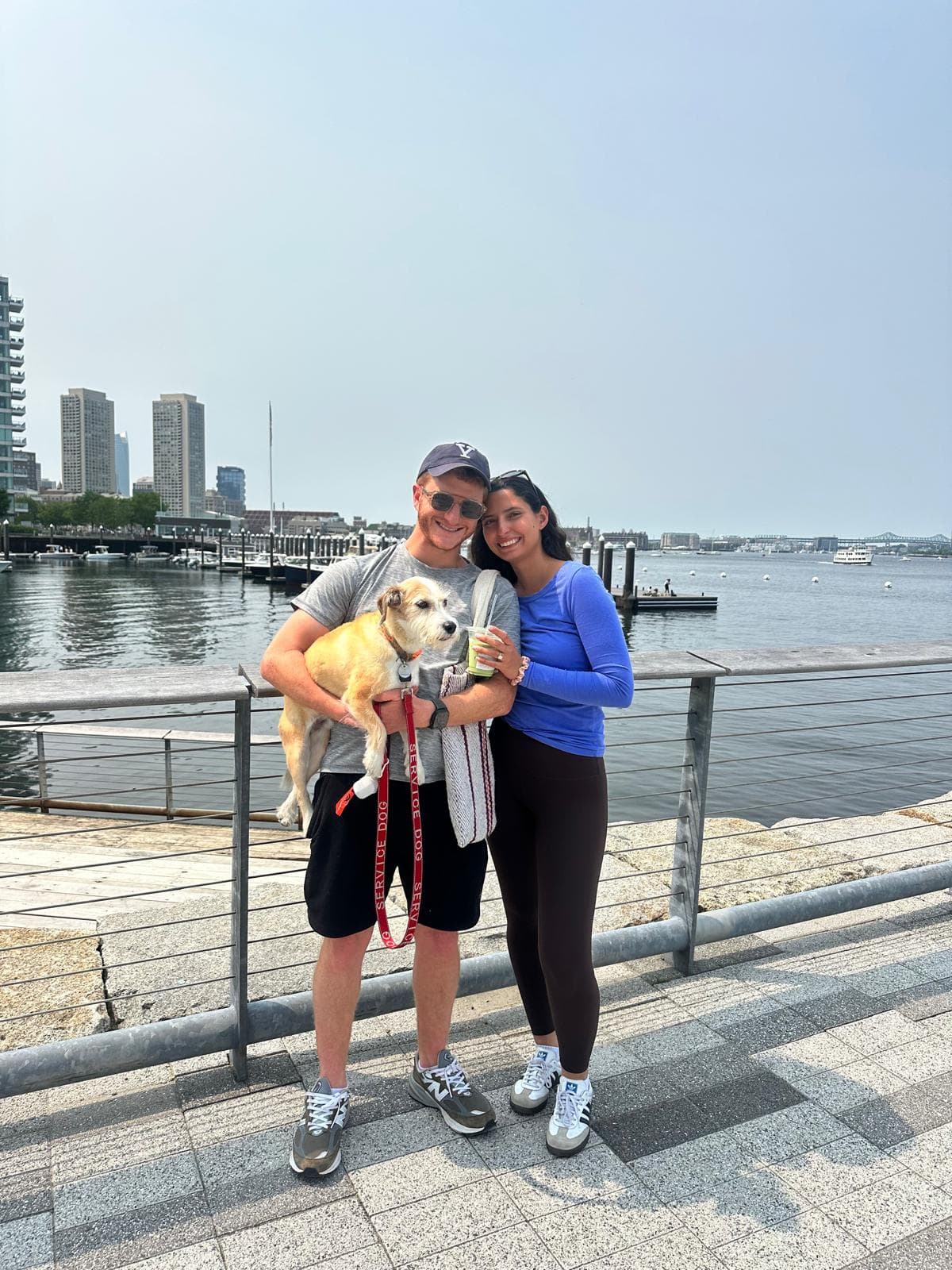 Jonathan, Aviv, and Clinton on the Boston waterfront